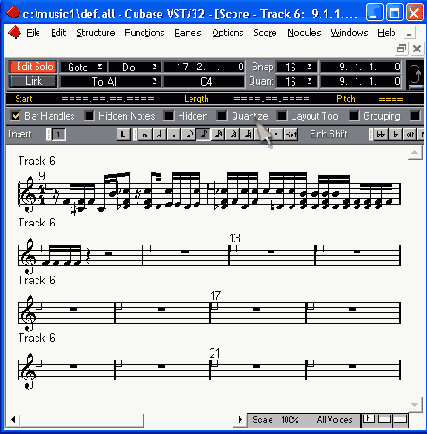Редактор нотной записи Score Edit