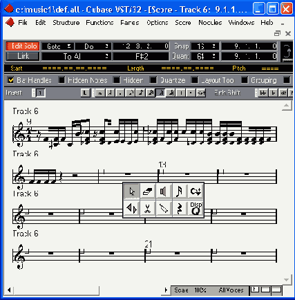 Редактор нотной записи Score Edit